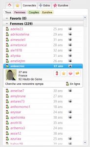 messenger liste femme